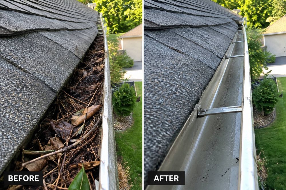 Clogged Gutters Are No Match for Our Cleaning Crew in Paola and Ottawa KS — window cleaning near Paola, KS by Alternative Window Cleaning